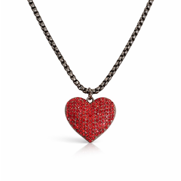 Anthropologie Jewelry - ⚜️ Vamp Red Heart Pendant Necklace